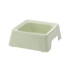 Wholesale of pet supplies in stock, candy-colored square pet bowls, plastic food bowls and dog basins Application Scenario